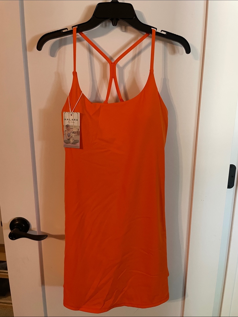HALARA Orange Strappy Camisole Dress